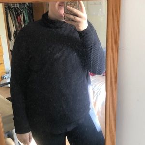 Black ribbed turtle neck